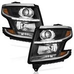 Weelmoto Black Headlights For 2015-2020 Chevy Tahoe Suburban Chrome Lamps Lh+rh. Fixed Price $178.88.