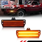 2x Amber Lens Led Front Bumper Side Marker Light For 1971 1972 1973 Ford Mustang. Fixed Price $44.99.