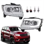Left&right For Jeep Grand Cherokee 2011-2013 Led Drl Projector Headlights Chrome. Fixed Price $183.13.