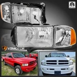 Fits 1999-2001 Dodge Ram 1500 2500 3500 Sport Headlights Turn Signal Lamps 99-02. Fixed Price $88.38.