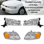 Fit 1998-2000 Toyota Corolla Combo Set Headlights & Corner Parking Lights Lh&rh. Fixed Price $56.48.