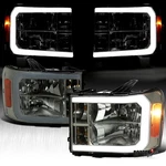 Fit 2007-2014 Gmc Sierra 1500 2500hd Led Tube Smoke Headlights Head Lamps 07-14. Fixed Price $139.99.