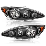 Pair Headlights Assembly For 2005-2006 Toyota Camry Le Se Xle Sedan Black Amber. Fixed Price $74.99.
