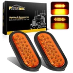 Partsam 2pcs 6" Oval Amber Led Trailer Lights 24led Turn Signal Rv Truck. Fixed Price $57.90.