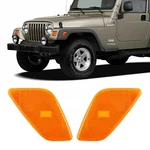 For 1996-2006 Jeep Wrangler Tj Front Fender Corner Side Marker Light Lamp Pair. Fixed Price $17.99.