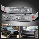 Fit 1999-2002 Chevy Silverado Tahoe Clear Turn Signal Bumper Parking Lights Lamp. Fixed Price $26.96.