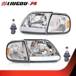 Fit For 97-04 F-150 Expedition Chrome/clear Led Drl Headlights & Corner Lights. Fixed Price $89.35.