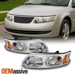 Fit 2003-2007 Saturn Ion 4 Door Sedan Headlights Driver+passenger Replacement. Fixed Price $88.99.