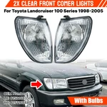 Pair Clear Front Corner Light Lamp For Toyota Land Cruiser 100 Series 1998-2005. Fixed Price $67.30.