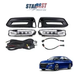 White Led Fog Light Drl Kit W/bezel+wiring For 2018-2020 Honda Accord Sedan. Fixed Price $52.44.