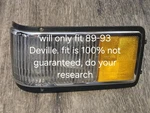 1989 1990 1991 1992 1993 Cadillac Deville Lh Driver Turn Signal Marker. Fixed Price $84.95.