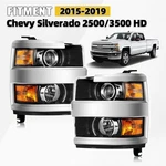 Chrome Headlights For 2015-2019 Chevy Silverado 2500hd 3500 Hd Halogen Pair L+r. Fixed Price $303.99.