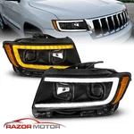 Led C Bar 2011-2013 For Jeep Grand Cherokee Black Switchback Headlights. Fixed Price $298.29.