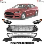 Front Grille Assembly & Headlight Kit For 2013-2016 Ford Fusion. Fixed Price $320.50.
