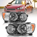 Chrome Bezel Headlights For 2012-2016 Chevy Sonic Halogen Headlamp Left+right. Fixed Price $88.99.