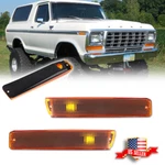 2x Amber Front Corner Turn Signal Lights For 73-79 Ford F-150 Truck 78-79 Bronco. Fixed Price $39.99.