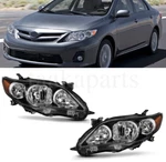 Headlights Pair For 11-13 Toyota Corolla S Xrs Rh+lh Headlamps Black Replacement. Fixed Price $64.45.