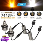 Syneticusa 7443 Led Switchback Error Free Front Turn Signal Bulb White/amber. Fixed Price $35.99.