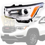 For 2017-2019 Gmc Acadia Driver Side Halogen Headlight (chrome , W/ Led Drl) Lh. Fixed Price $131.99.