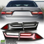 2004-2008 Acura Tsx Black Full Led Tube Tail Lights Brake Lamps 4pcs Left+right. Fixed Price $238.99.