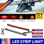 2pcs Motorcycle Led Light Strip Tail Brake Stop Turn Signal Amber Red 48. Fixed Price $9.49.