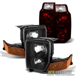 2006-2010 Jeep Commander Blk Headlights Headlamps+tail Brake Lights Replacement. Fixed Price $188.99.