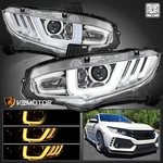 Fits 2016-2021 Honda Civic Halogen Projector Headlights Switchback Sequential. Fixed Price $278.38.