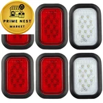 Partswcgg 6pcs 5"x3" Rectangle Led 3 Inch X 5 Inch, 4 Red + 2 White. Fixed Price $61.27.