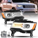 Headlight For 2014-21 Jeep Grand Cherokee W/bulb&ballast Hid Lamp. Fixed Price $182.99.