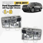 For 2015 2016 2017 Ford Expedition Led Fog Light Chrome Right + Left Pair. Fixed Price $210.19.