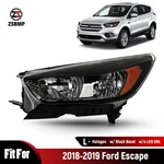 For 2018-2019 Ford Escape Halogen Headlight W/bulb W/o Led Drl Black Left Side. Fixed Price $84.99.