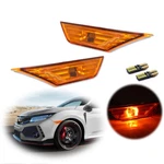 For 2016-2021 Honda Civic Side Marker Lights Corner Lamps W/ Amber Led Bulbs Kit. Fixed Price $13.49.