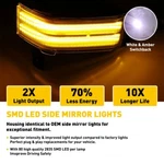 Set Of 2 Led Side Mirror Light For 15 16 2017 2018 2019 Gmc Sierra 2500hd 3500hd. Fixed Price $55.09.