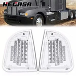 Hecasa For Kenworth K300 T300 T330 T600 Clear Led Turn Signal Lights Pair 86-08. Fixed Price $27.86.
