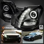 Black Fits 2003-2007 Cadillac Cts Led Halo Projector Headlights Headlamps 03-07. Fixed Price $225.38.
