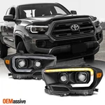 Fits 2016-2023 Toyota Tacoma Trd Sequential Led Square Black Projector Headlight. Fixed Price $248.99.