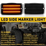 Smoked Amber Led Front Bumper Drl Signal Lights For 97-06 Jeep Wrangler Tj Exd. Fixed Price $33.24.