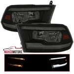 Fits 2009-2018 Dodge Ram 1500 2500 3500 Black Smoke Headlights Switchback Led. Fixed Price $225.49.