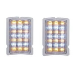Amber/white Led Auxiliary Light Pair, Fits Ford 1940 Car Clear Lens, 21 Le. Fixed Price $65.95.