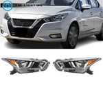 Headlight For Nissan Versa 2020-2021 Halogen Right+left Headlamps Clear Chrome. Fixed Price $109.50.