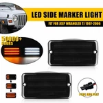2x Smoked Led Front Turn Signals Lamp Amber White For Jeep Wrangler Tj 1997-06 P. Fixed Price $34.19.