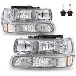For 1999-2002 Chevy Silverado/00-06 Suburban Tahoe Chrome Headlights With Bulbs. Fixed Price $90.49.