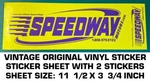 Speedway Motors Speed Shop - Vintage Original Vinyl Decal Sticker Sheet Racing. Fixed Price $8.72.
