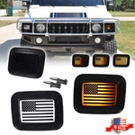 For 03-09 Hummer H2 Smoke Us Flag Switchback Led Front Bumper Drl Signal Lights. Fixed Price $79.99.