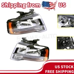 Pair Reflector Type Headlights For Ford Expedition 2015 2016 2017 Black. Fixed Price $124.99.