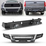 Front Bumper/rear Bumper For 2014-2021 Toyota Tundra Black W/led Lights+d-rings. Fixed Price $488.98.