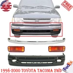 Turn Signal Lights + Bumper Front Trim Cover Kit Chrome For 98-00 Toyota. Fixed Price $301.27.