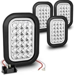 True Mods 4pc White 5x3 3x5 Inch Rectangle Led Trailer Tail 4 Pack,. Fixed Price $108.98.
