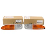 New Jdm Nissan Chuki Front Turn Signal Lamp Kit Amber And Clear For S13 180sx. Fixed Price $183.50.
