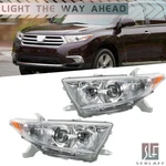 Headlights Pair For Toyota Highlander 2011-2013 11 12 Headlamp Chrome Left+right. Fixed Price $80.49.